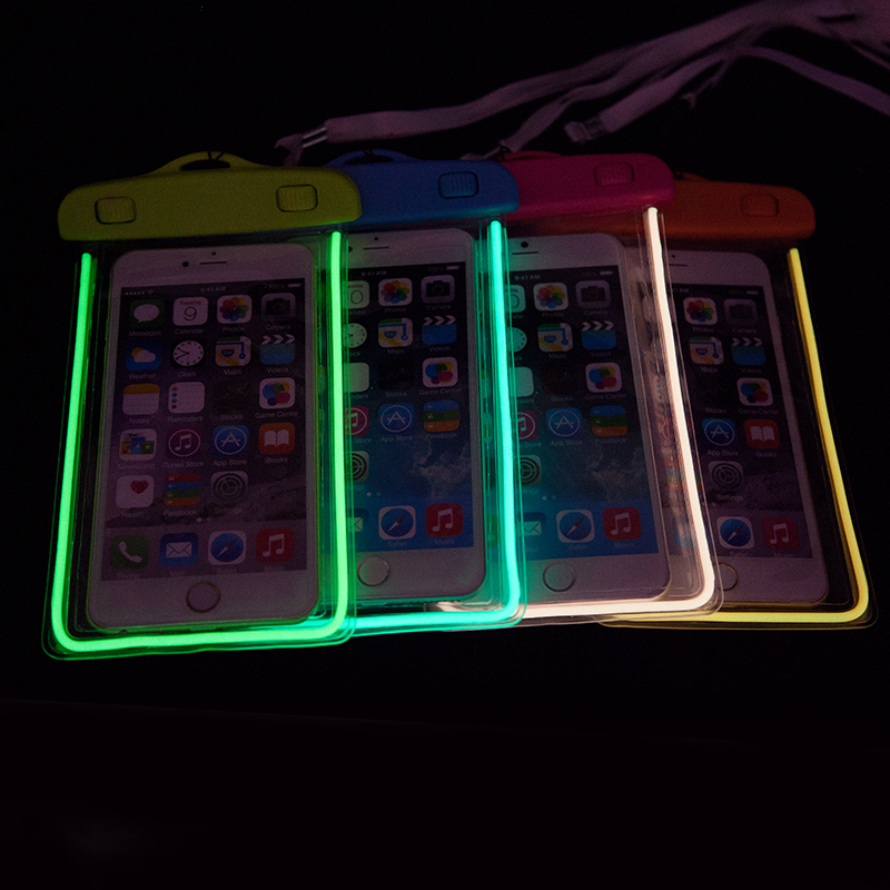 PVC Waterproof Cell Phone Bag with Luminous bar 4