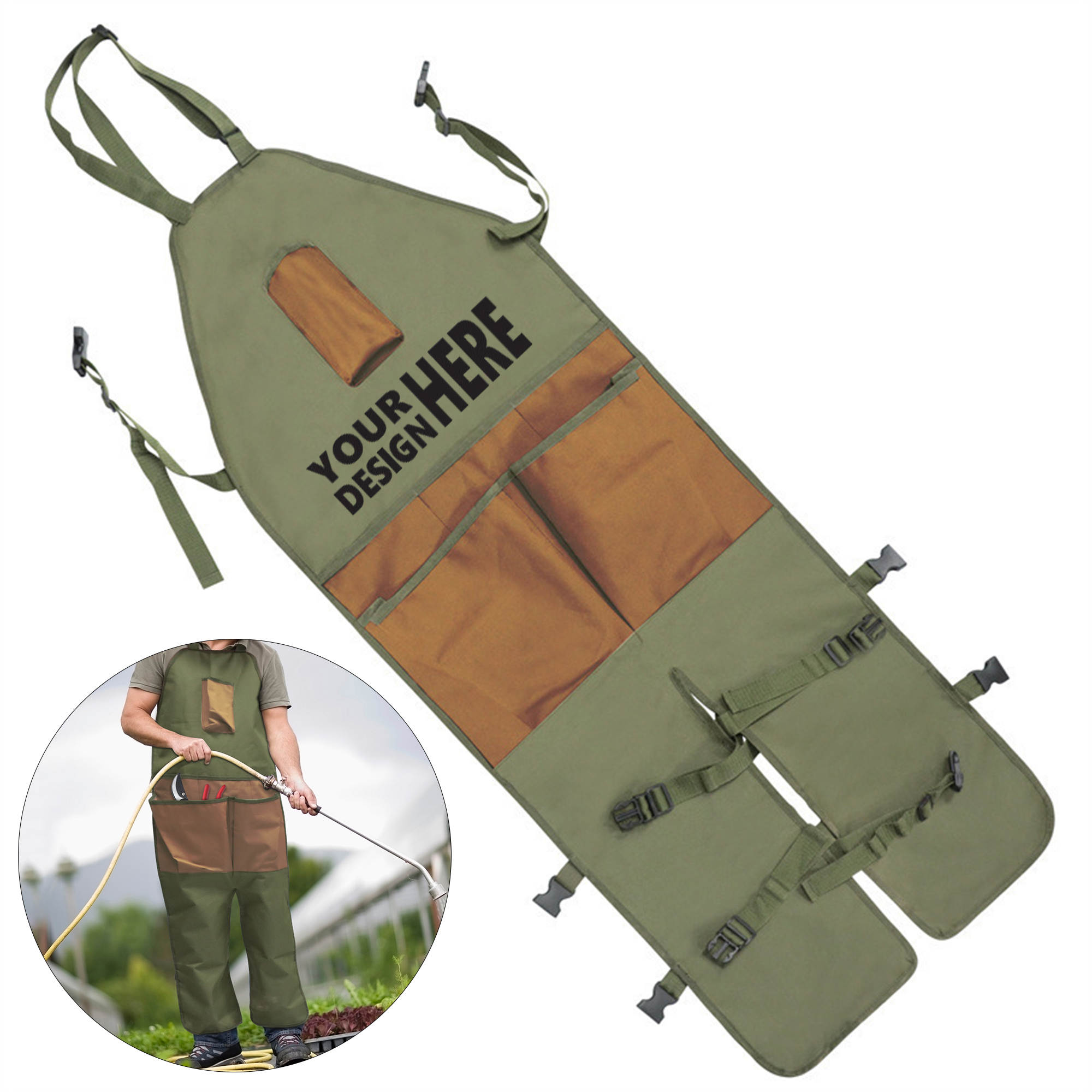 Garden Leg Apron With Multiple Pockets 2