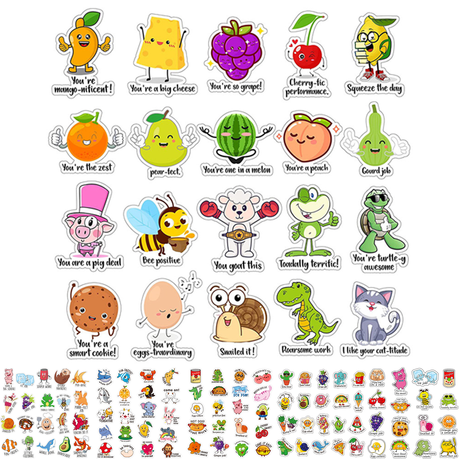 Waterproof Cartoon Stickers for Kids Classroom