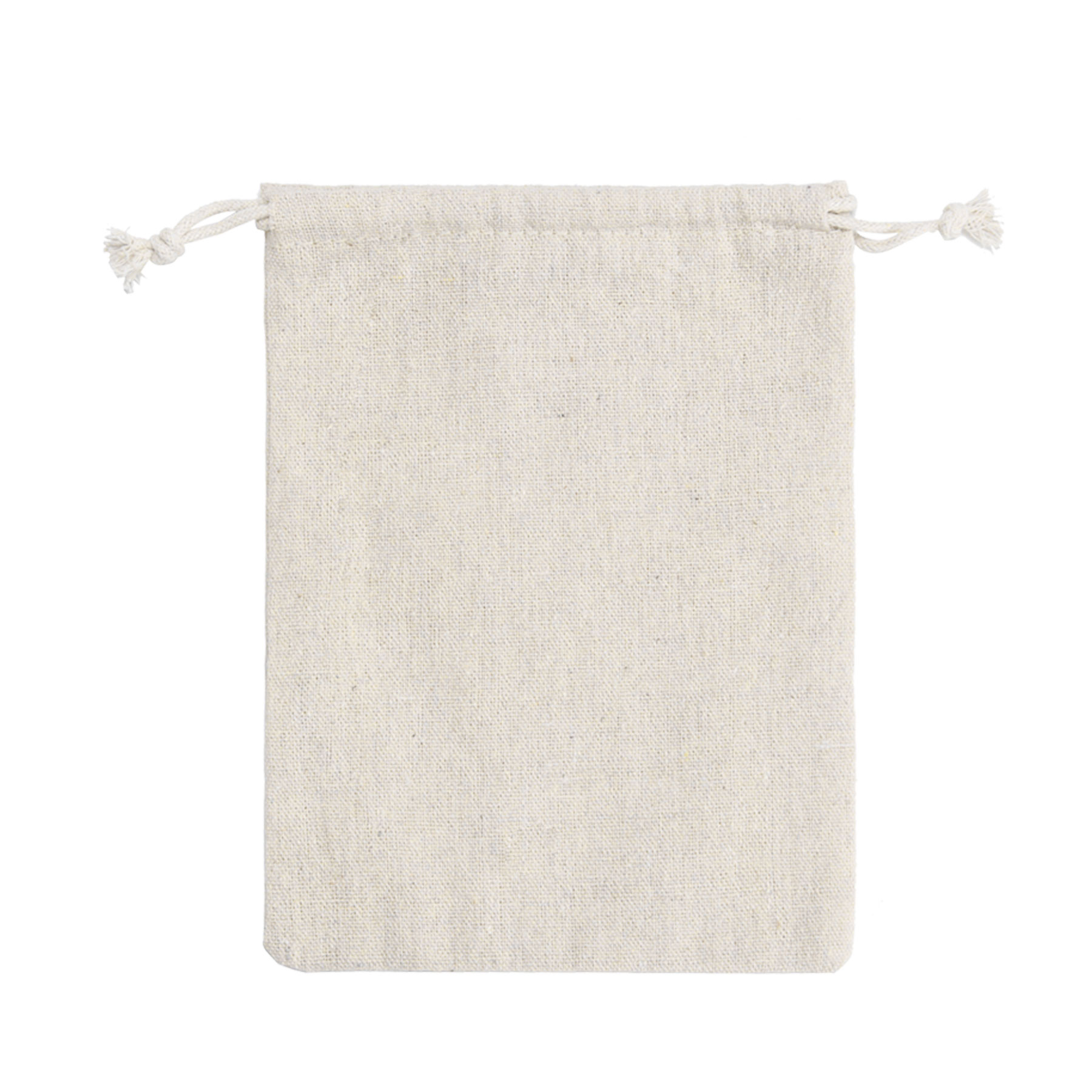 Small Cotton and Linen Drawstring Bag 5