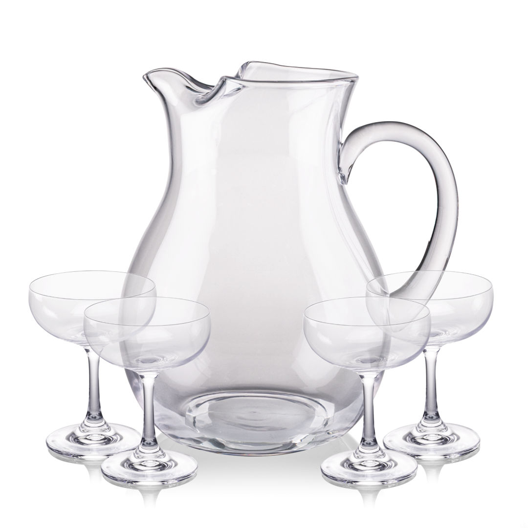 Montclair Pitcher & Mauritius Cocktail Set 4