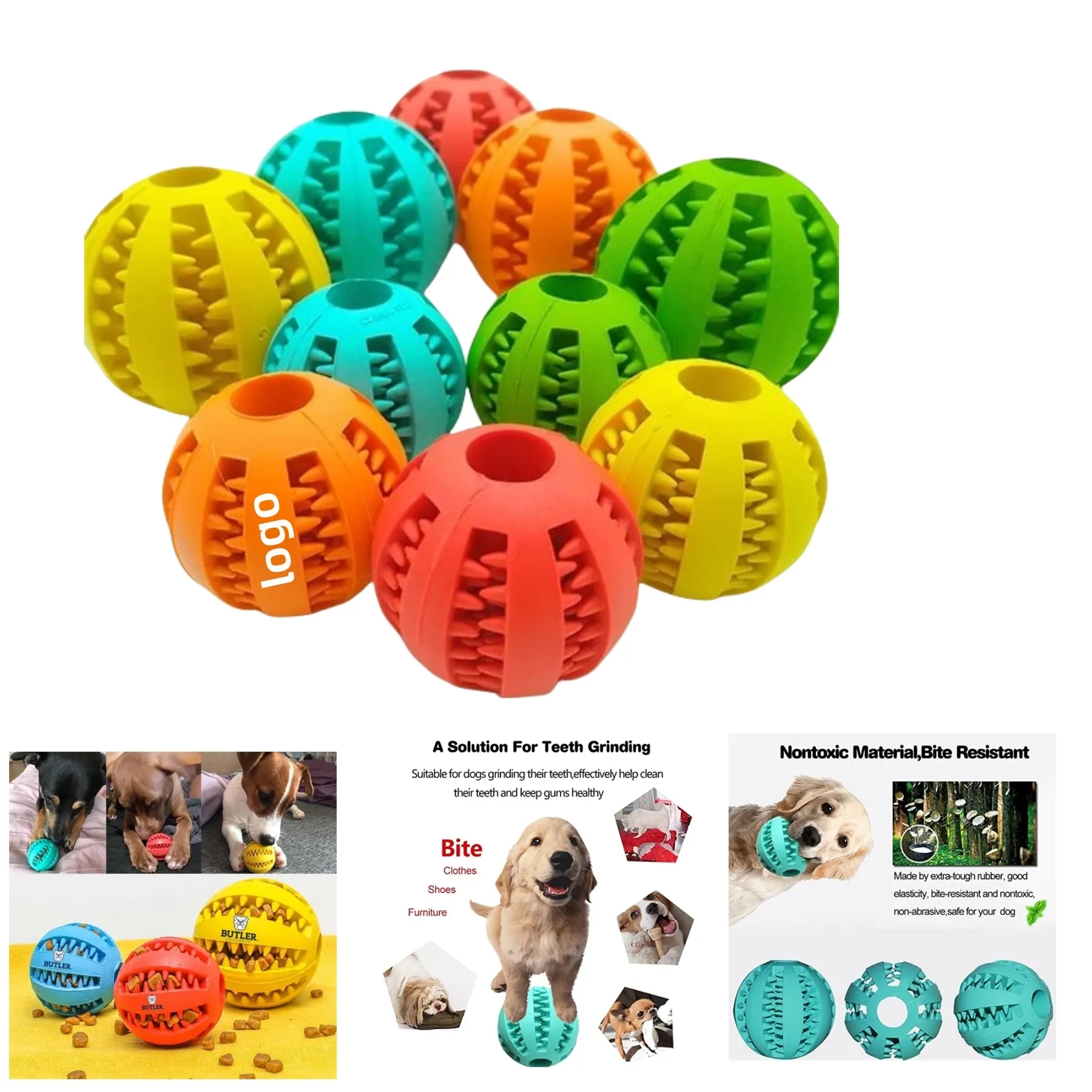 Nontoxic Durable Dog IQ Puzzle Chew Toys for Puppy Teething 1