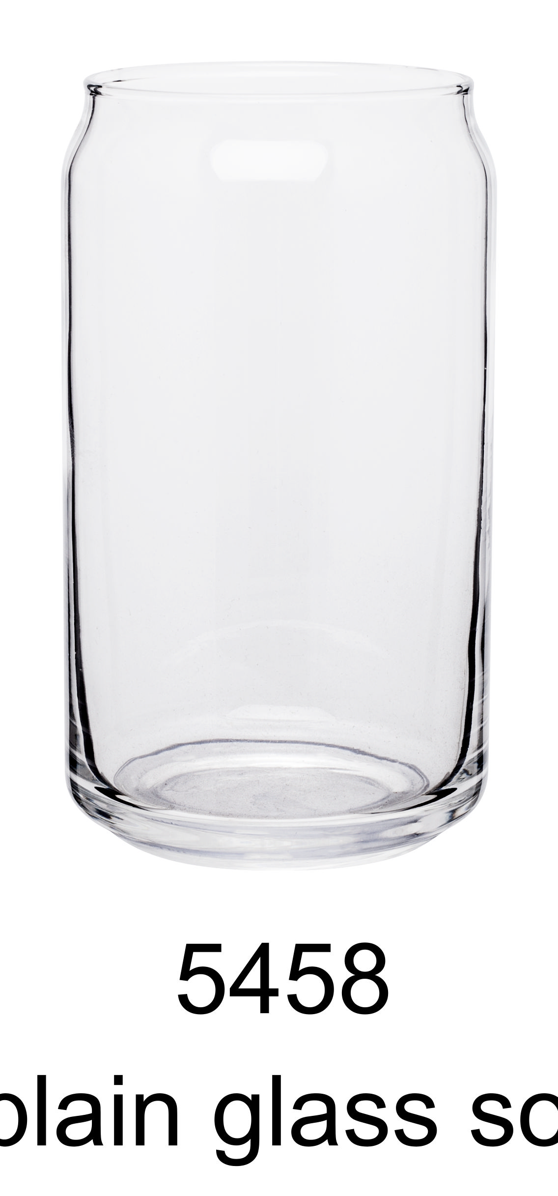 16 oz plain glass soda can