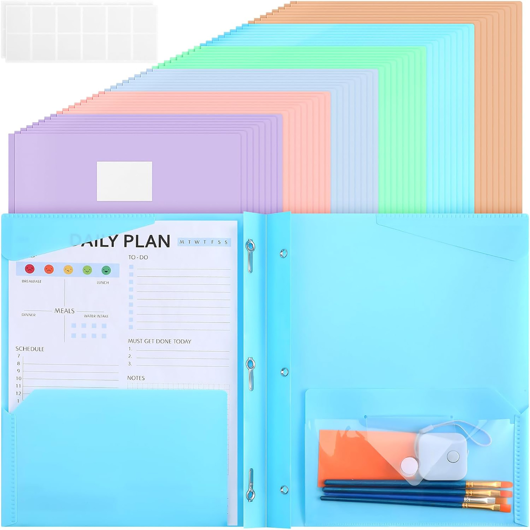 2 Pocket Prongs Plastic Folder 3