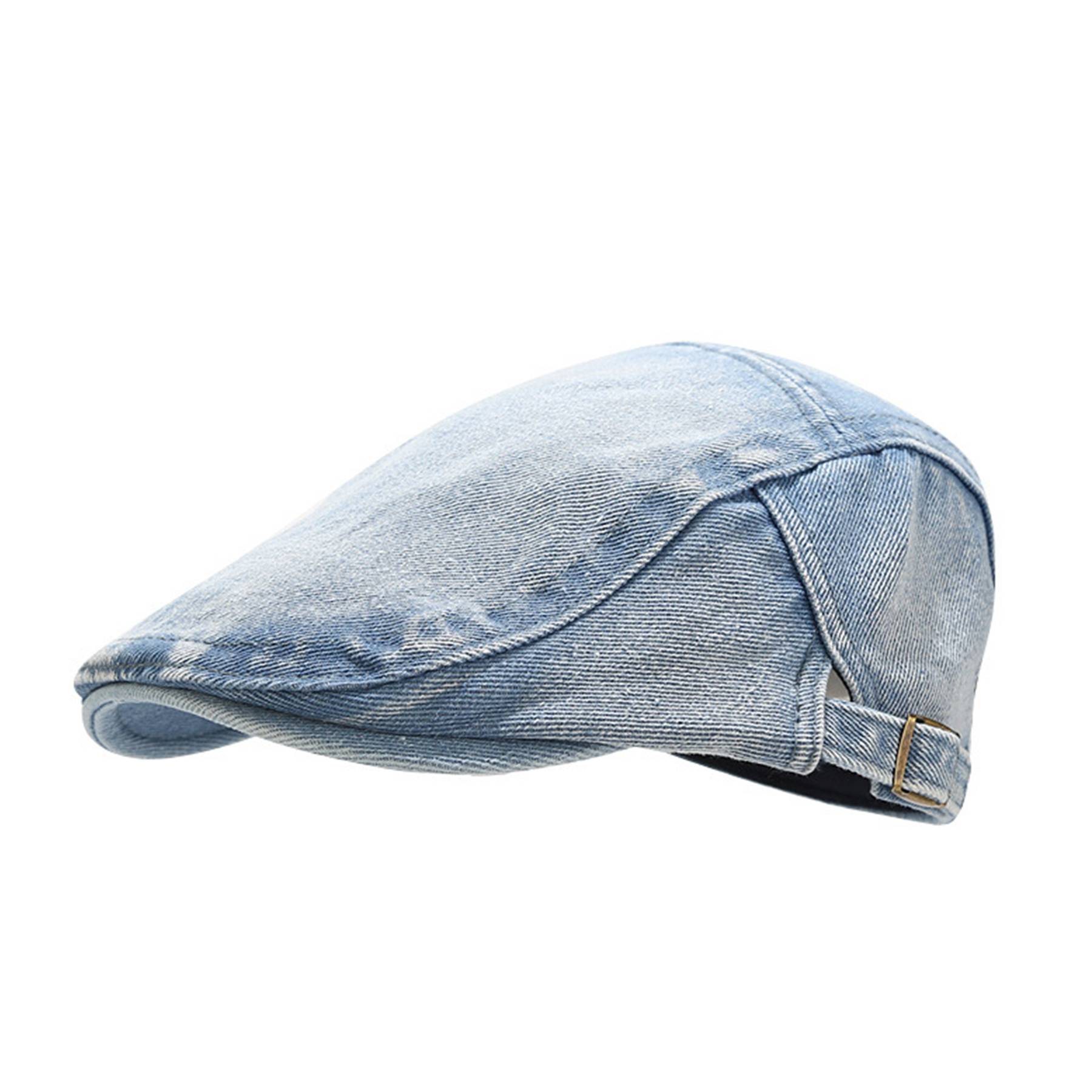 Cotton Simple denim peaked cap 7
