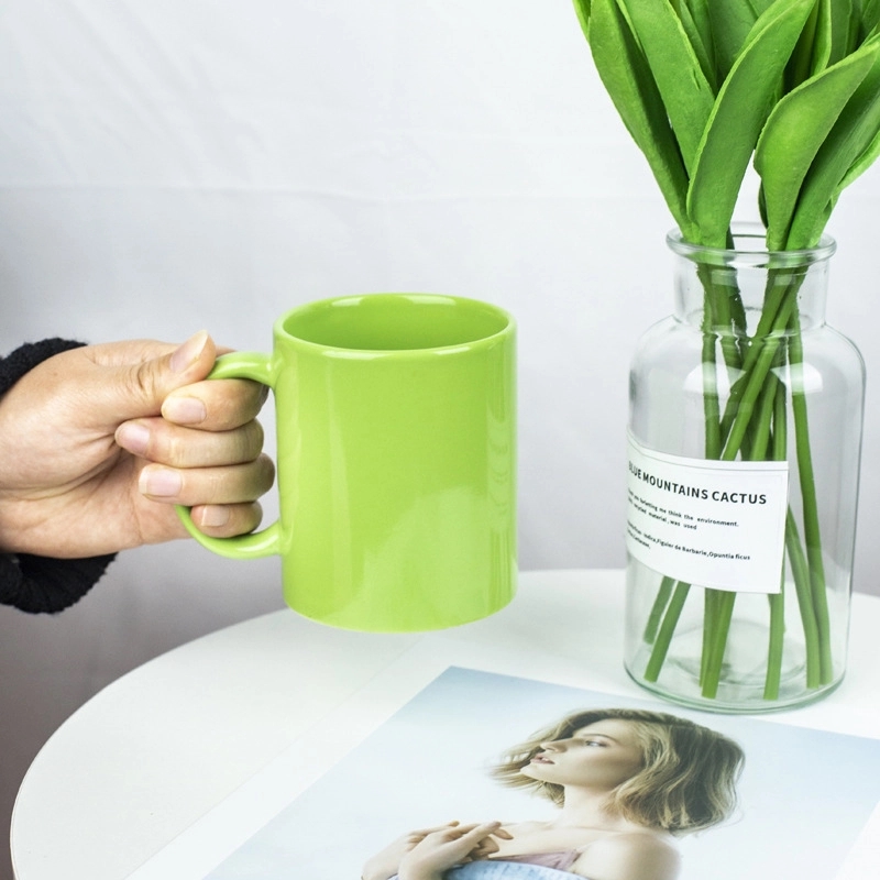 Custom 12 Oz Creative Solid Color Ceramic Mug 7