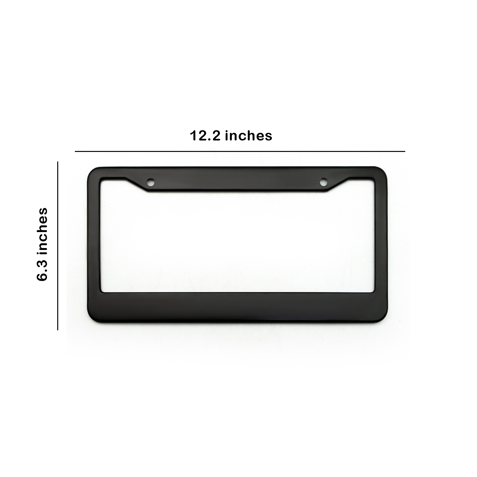 Matte Black License Plate Frame - With Screws 3