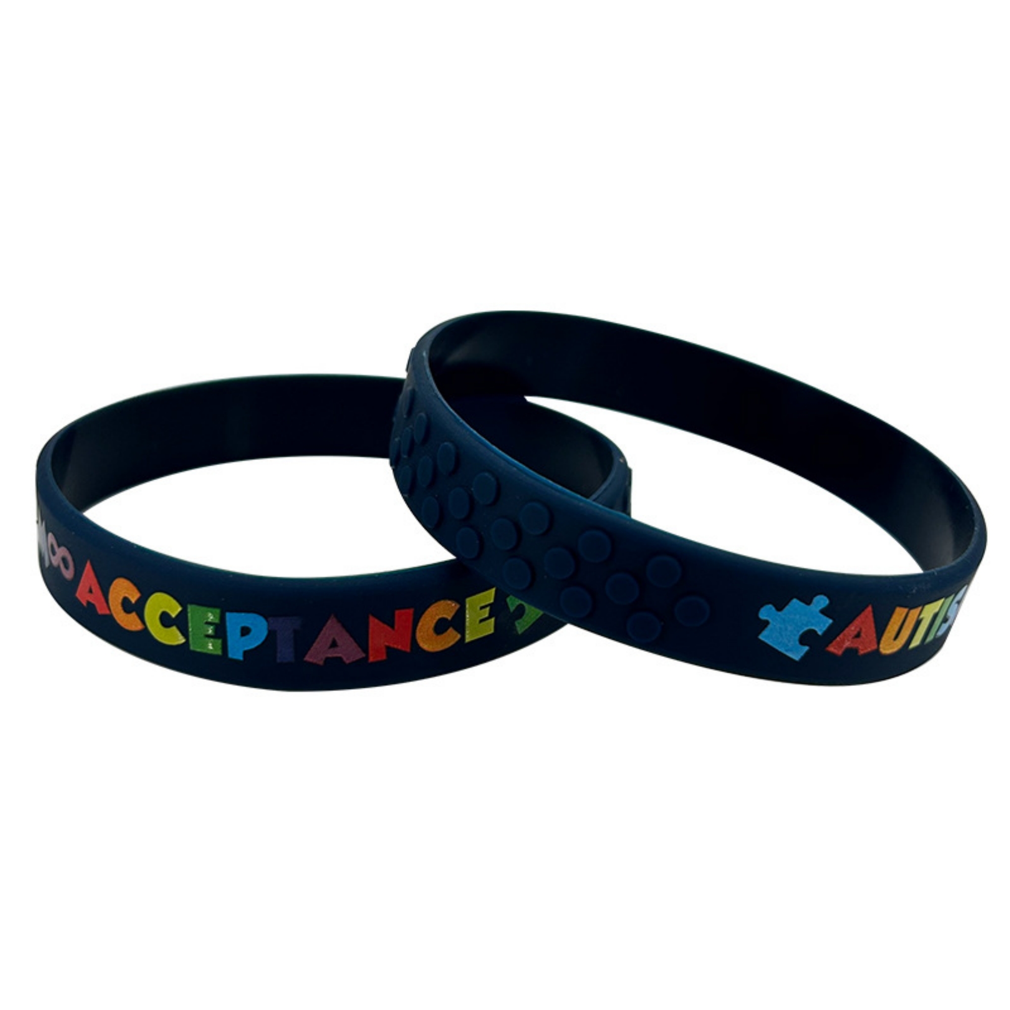 Debossed Concave Shape Silicone Colored Wristband 5