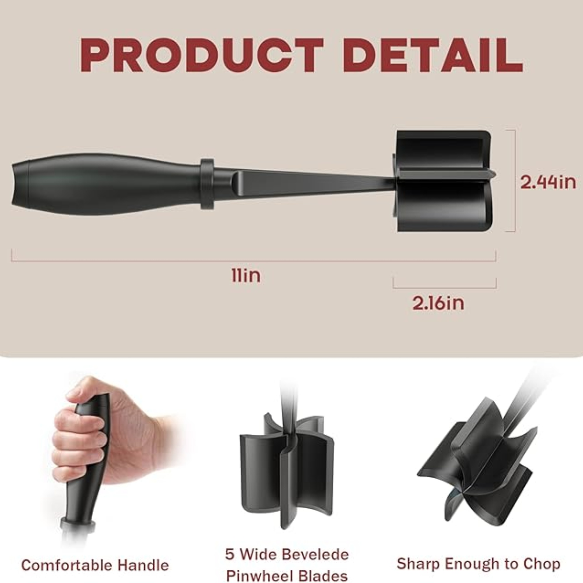 Cooking scraper, minced meat, mixing spatula 1