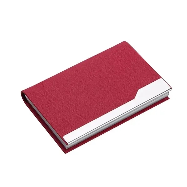 Metal Business Card Holder with Customized PU Leather 6