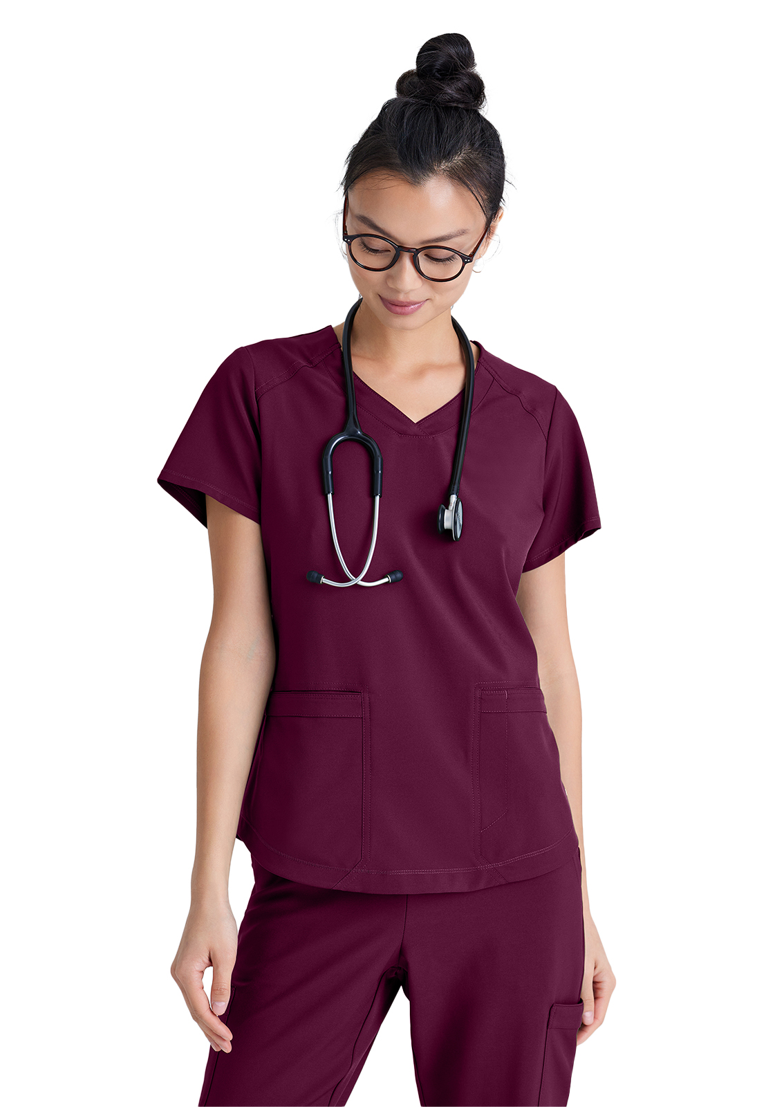 Grey's Anatomy Evolve Stretch - Women's Two-Pocket V-Neck Rhythm Scrub Top 43