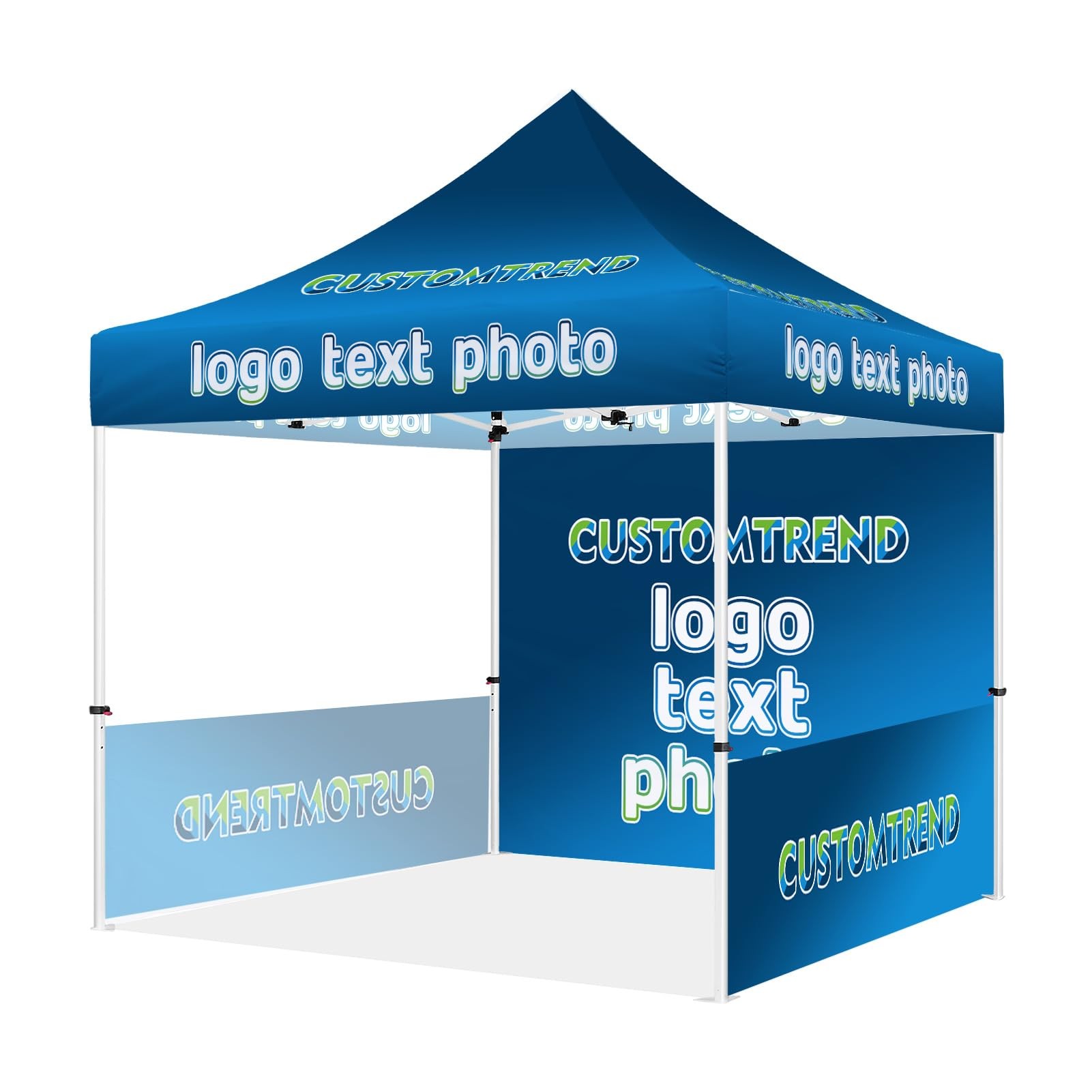 Commercial Tent with Back and Half Walls 10' x 10' 2