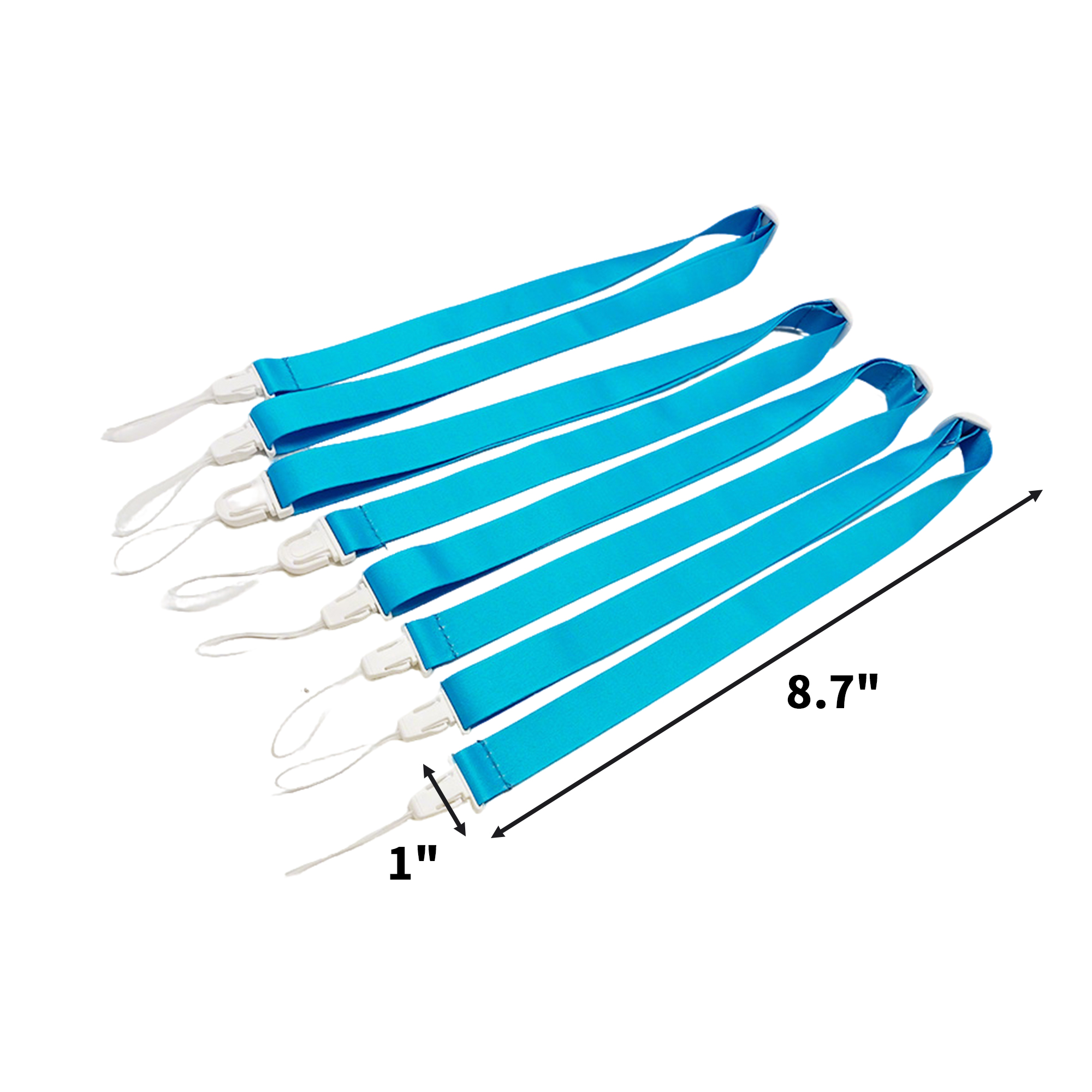 Polyester Pacifier Strap With Plastic Clip 8.7" x 1" 2