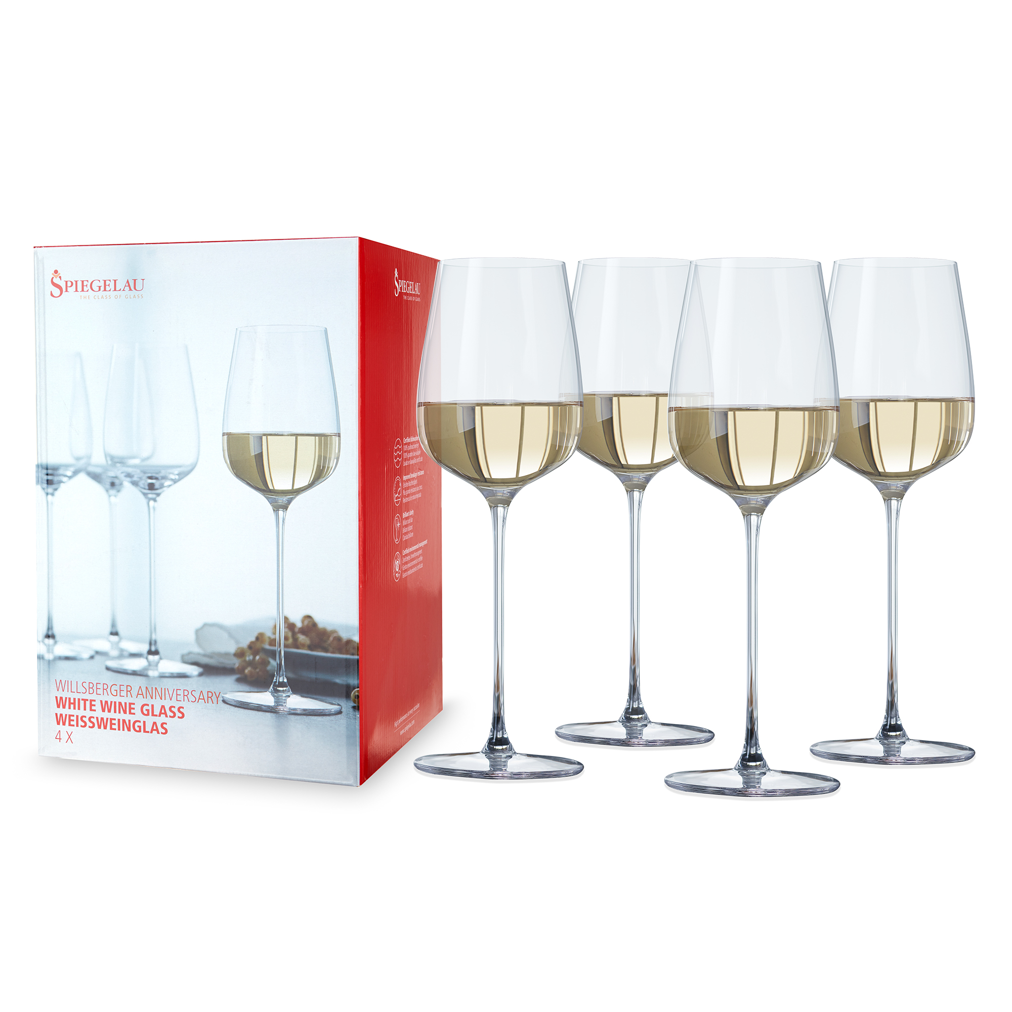 Spiegelau Willsberger 12.9 oz White Wine Glass, set of 4 9
