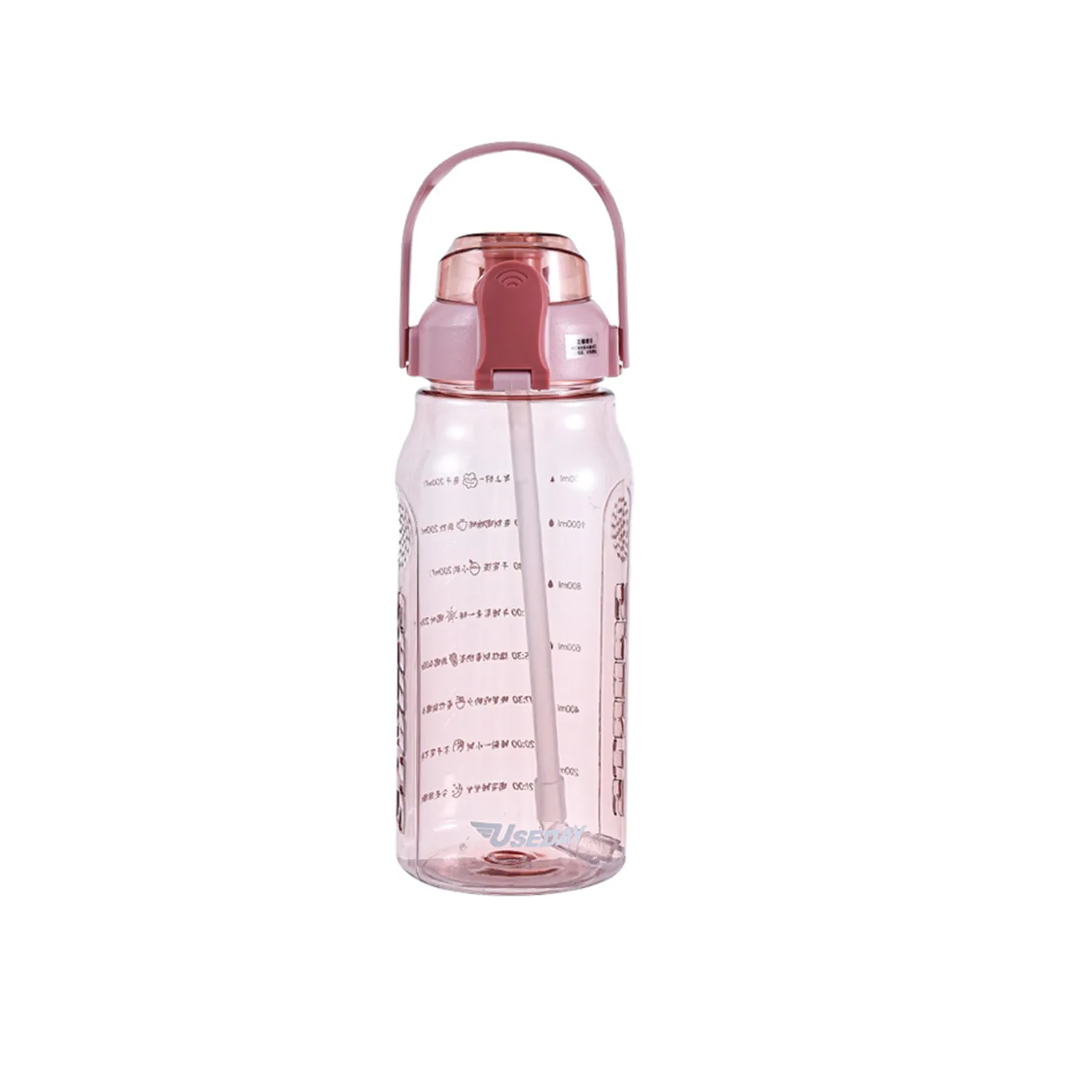 50OZ Leak-Proof Plastic Cup With Straw, custom plastic cup with logo imprint 4