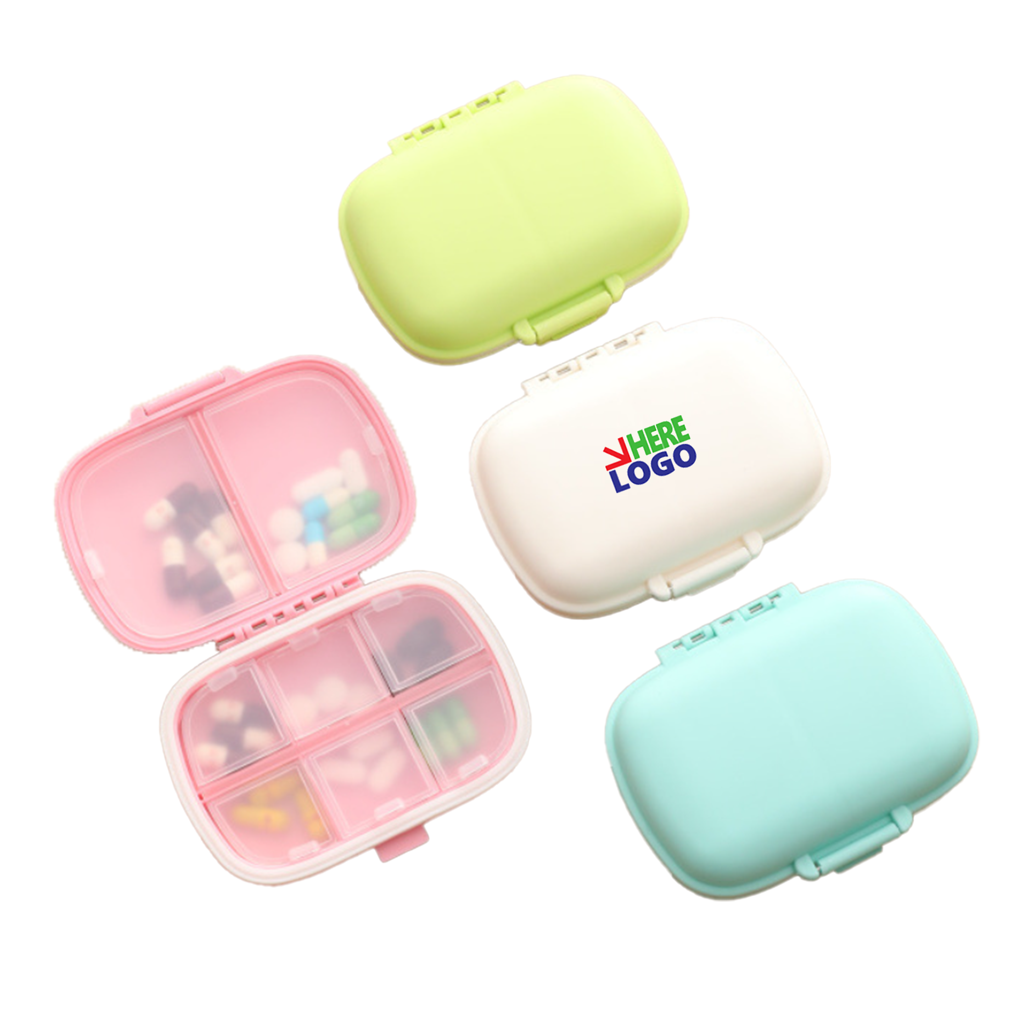 Portable 8-Grid Moisture-Proof Weekly Sealed Pill Box 1