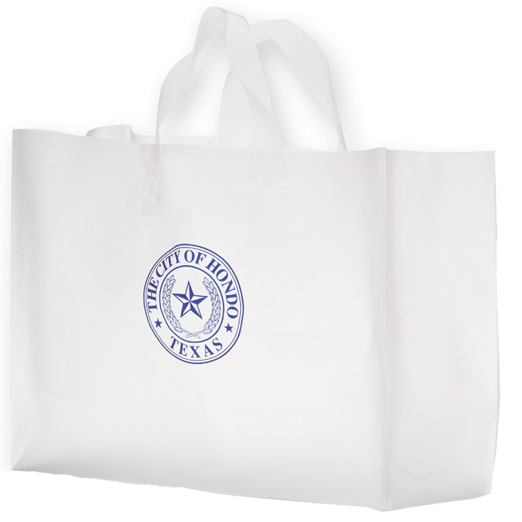 Clear HDPE Frosted Soft Loop Shopper 2