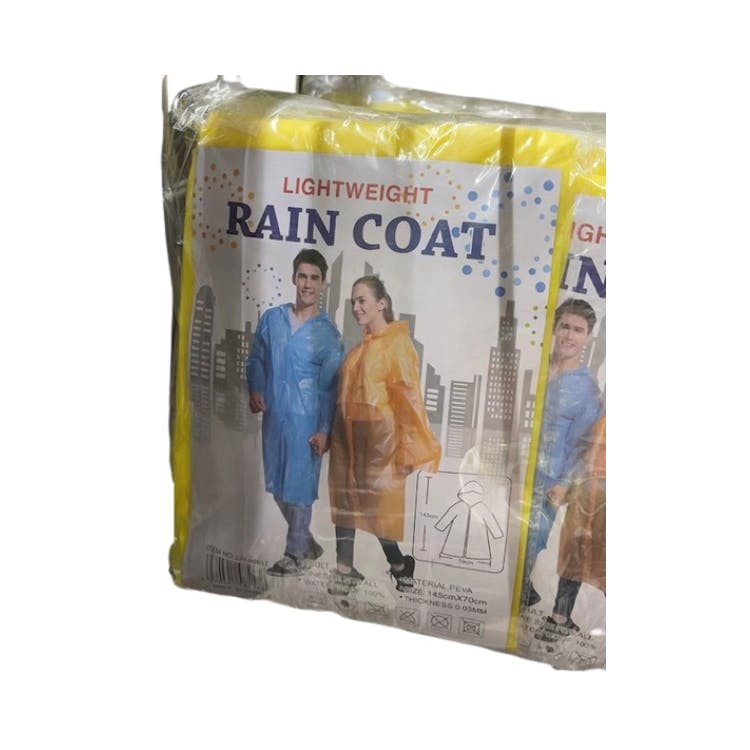 Yellow PEVA Rain Coat 2