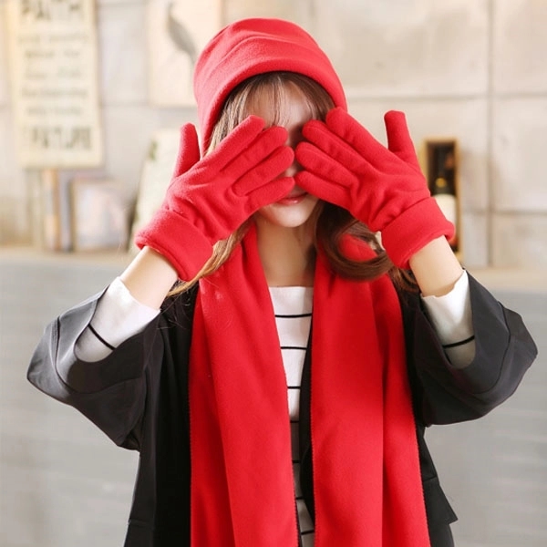 Polar Fleece 3 Piece Hat Scarf Glove Set 6