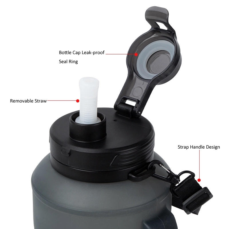 Half Gallon Large Capacity Collapsible Water Bottle 6