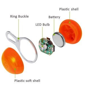 LED Safety Light With Carabiner For Pets Push Button Activation 20