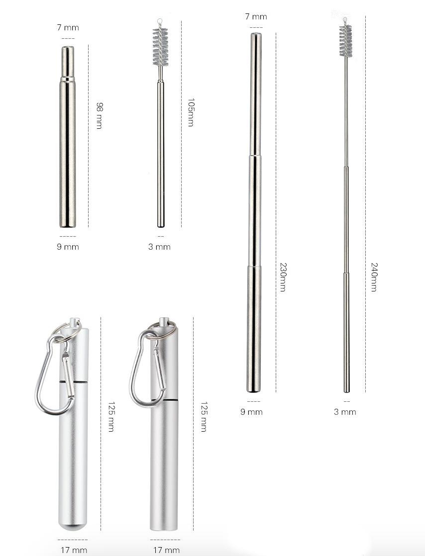 Collapsible Portable Metal Straw 10
