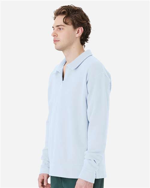 Unisex Garment-Dyed Polo Collar Sweatshirt - GDH490 28