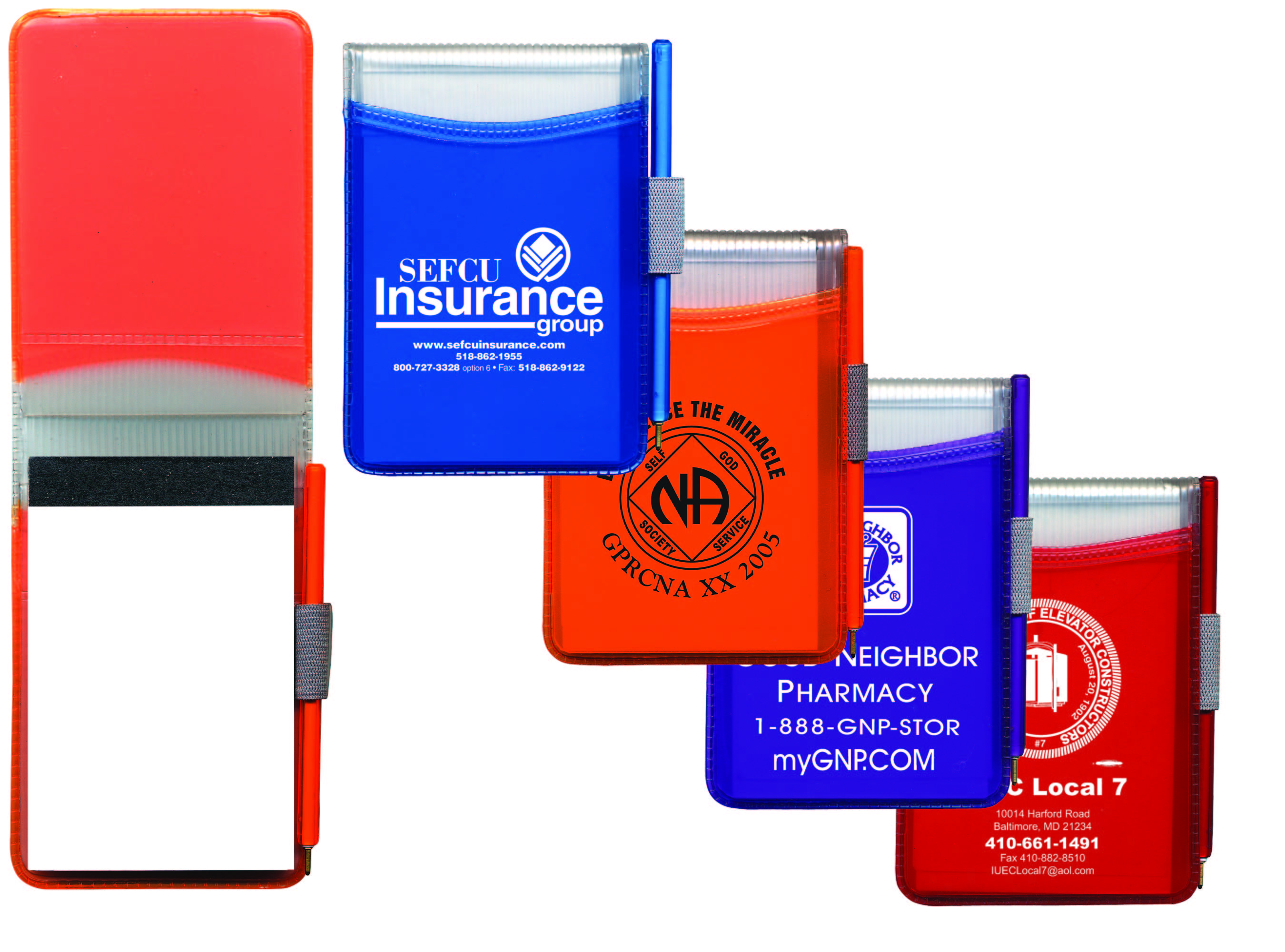 Hard Cover Memo Book w/ Pad & Matching Pen (30 Page Insert) 4