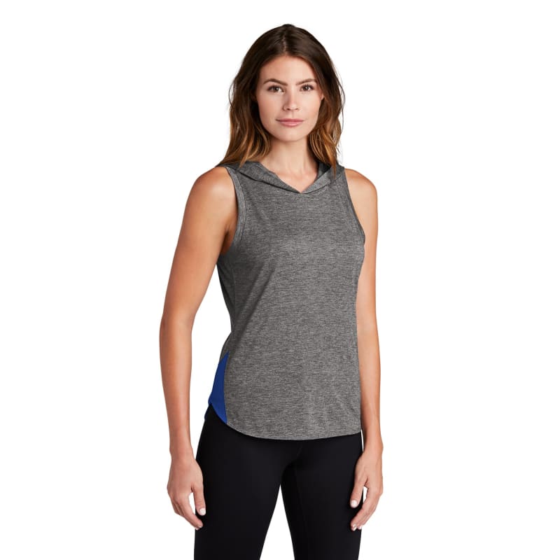 Sport-Tek Women's PosiCharge Tri-Blend Wicking Draft Hoodie Tank. 18