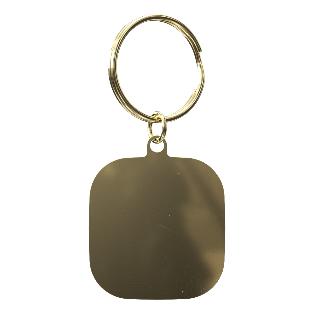 Vibraprint® Bright Gold Keytag (1-3/8") 6