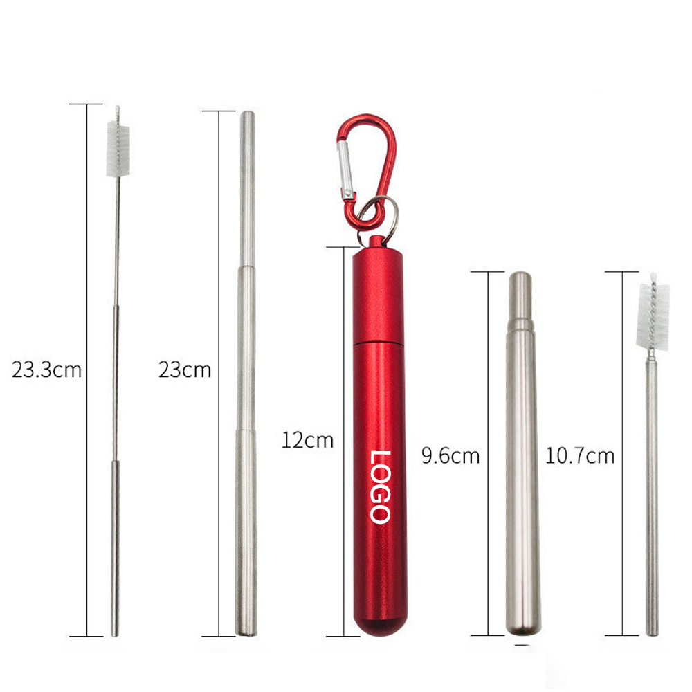 Reusalbe Stainless Steel Straw Keychain 2
