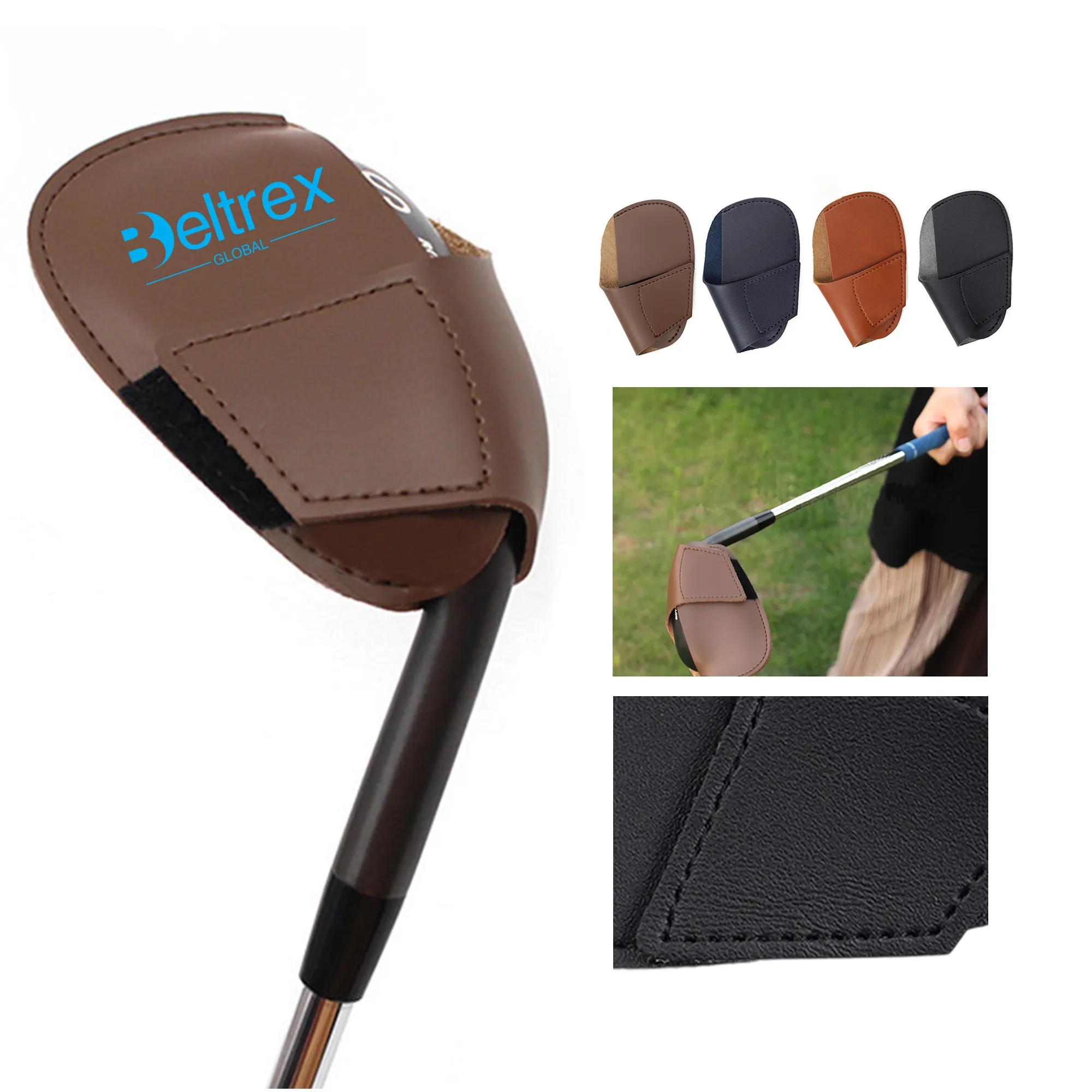 PU Leather Golf Club Head Cover 3