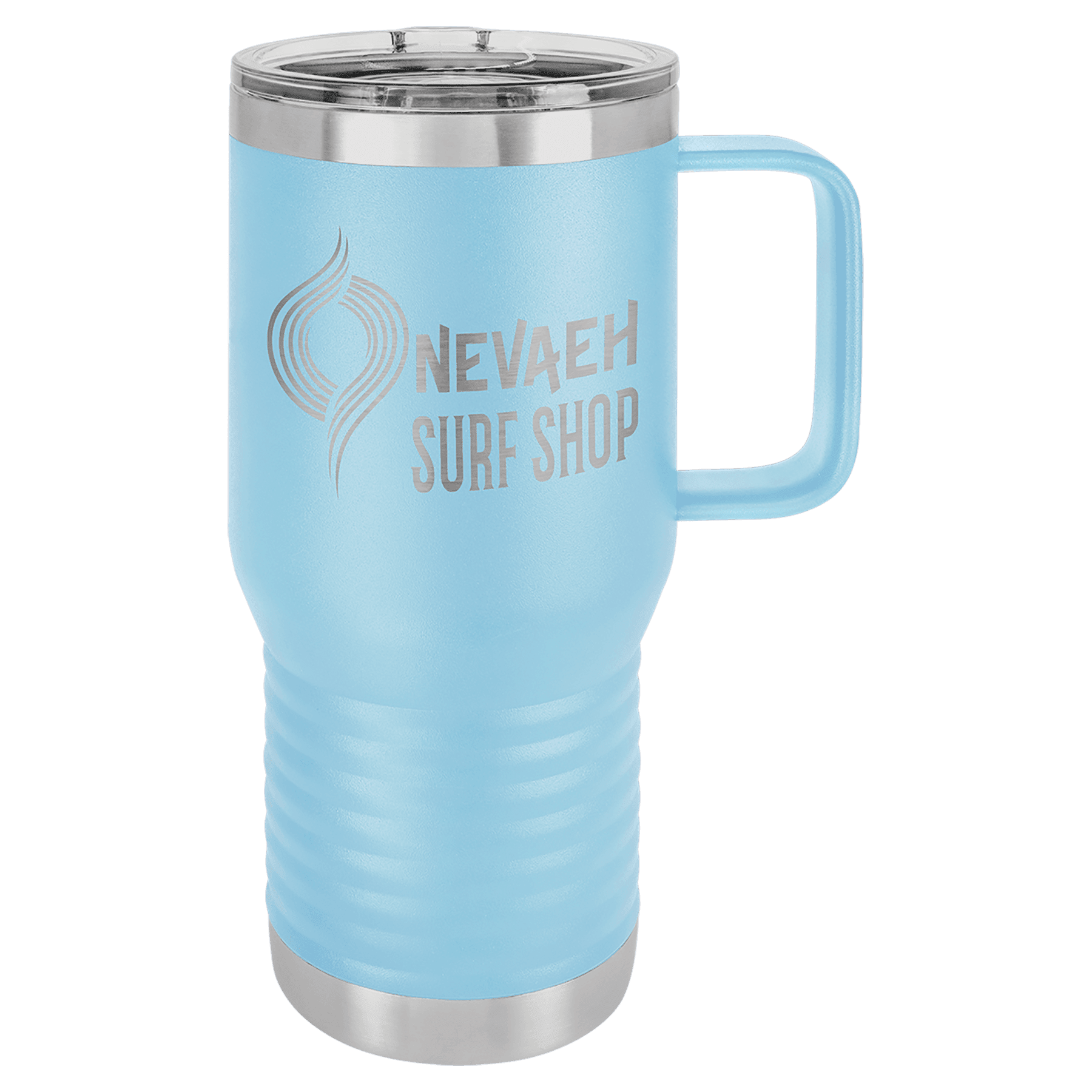 Polar Camel 20 oz. Light Blue Vacuum Insulated Travel Mug with Slider Lid 2