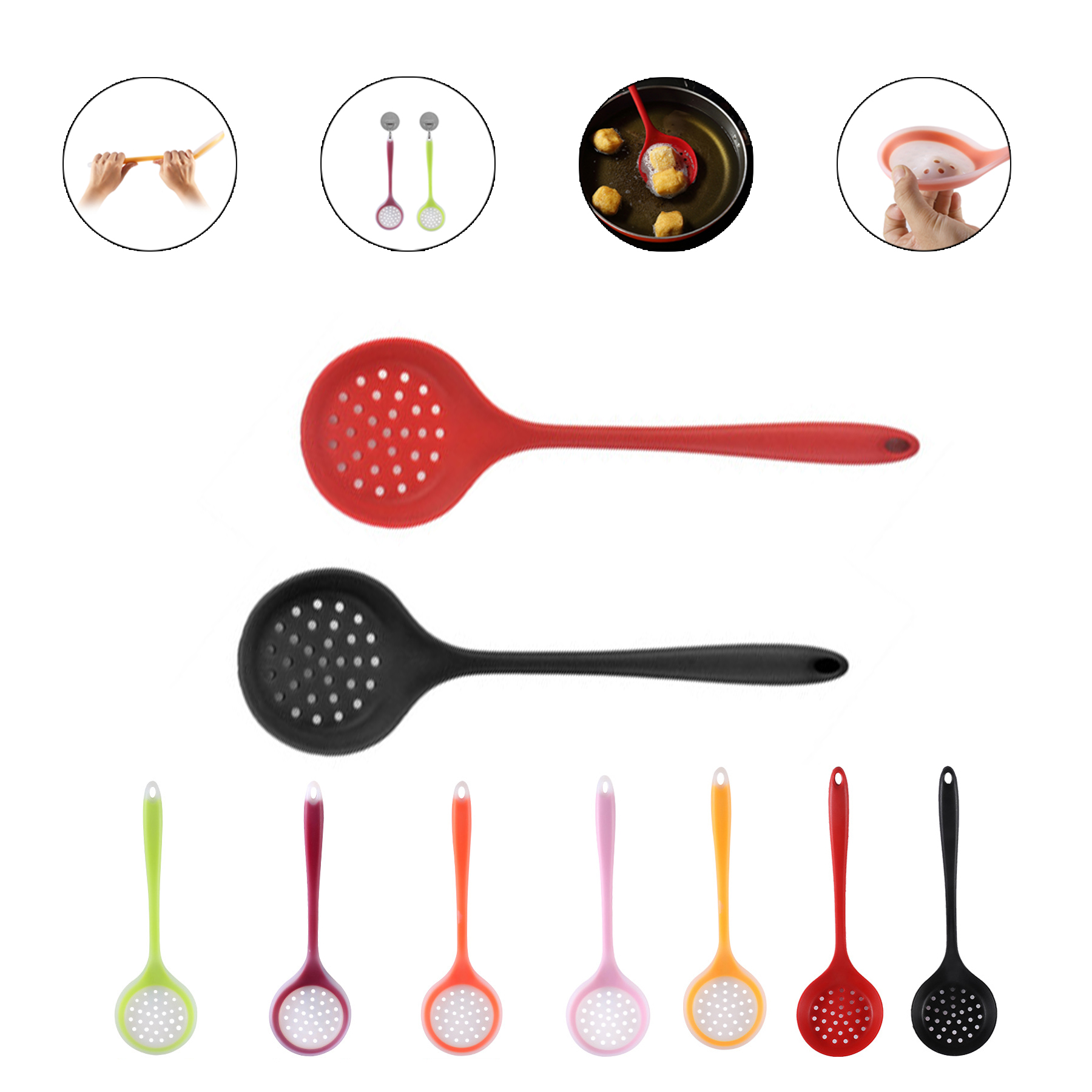 Silicone Multi-Function Filter Spoon For Cooking 2