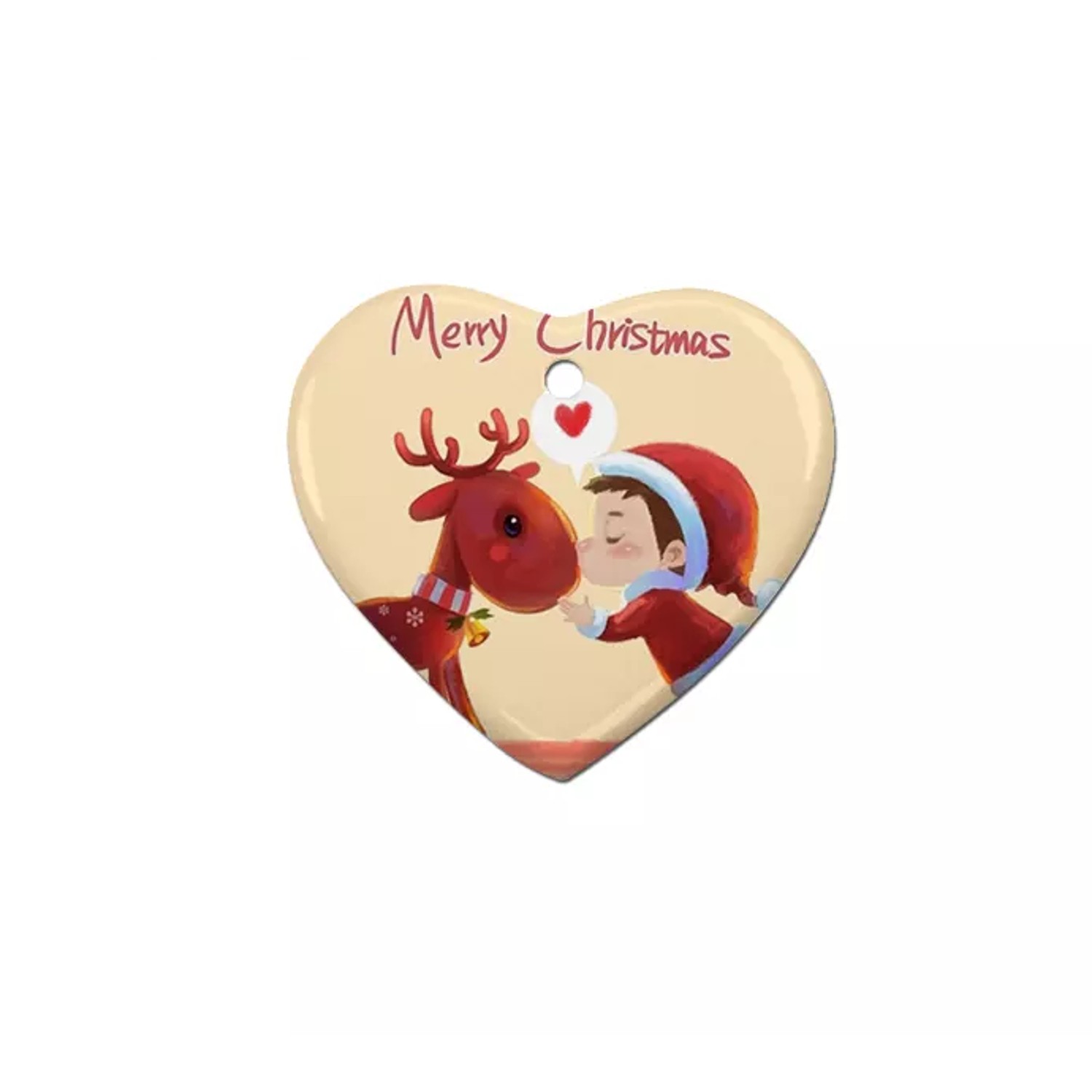 Heart Ceramic Christmas Ornament 5