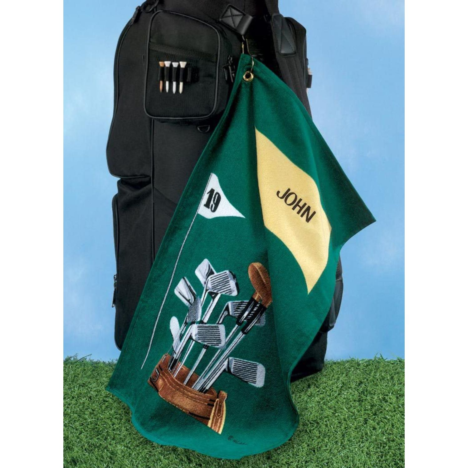 20"x 30" Sublimated Microfiber Velour Golf Caddy Towel 6