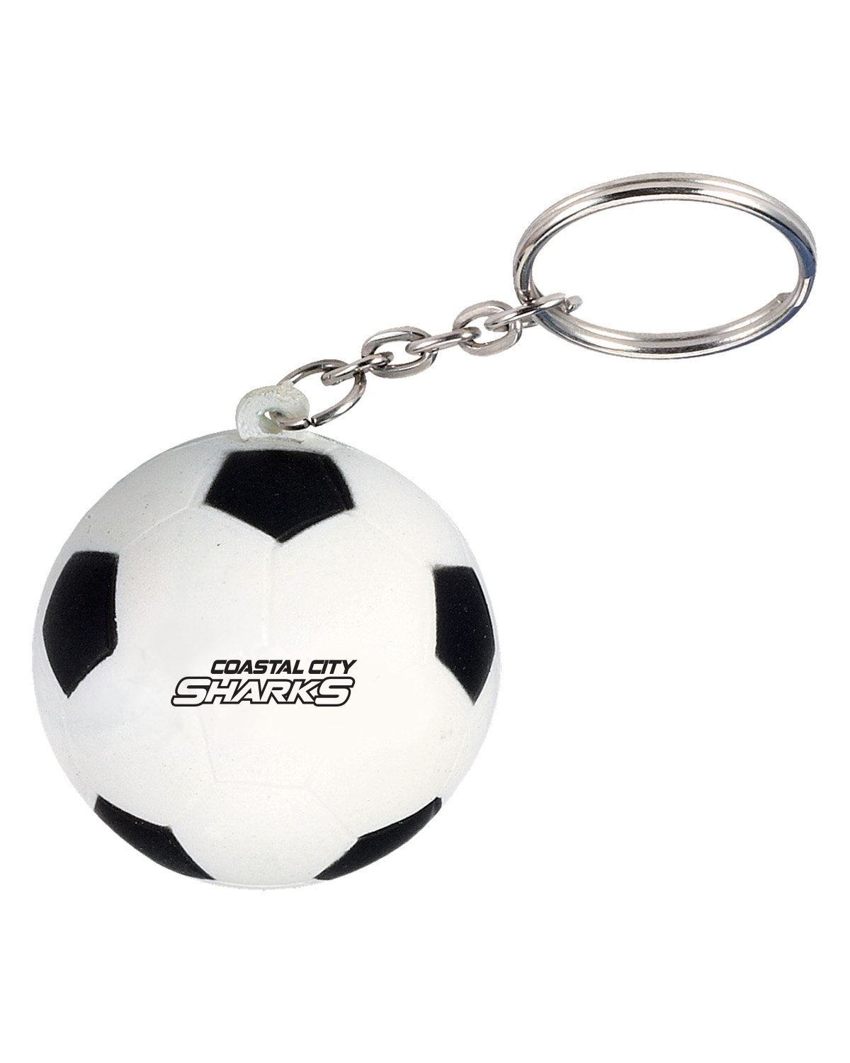 Soccer Ball Shape Stress Ball Keychain 2