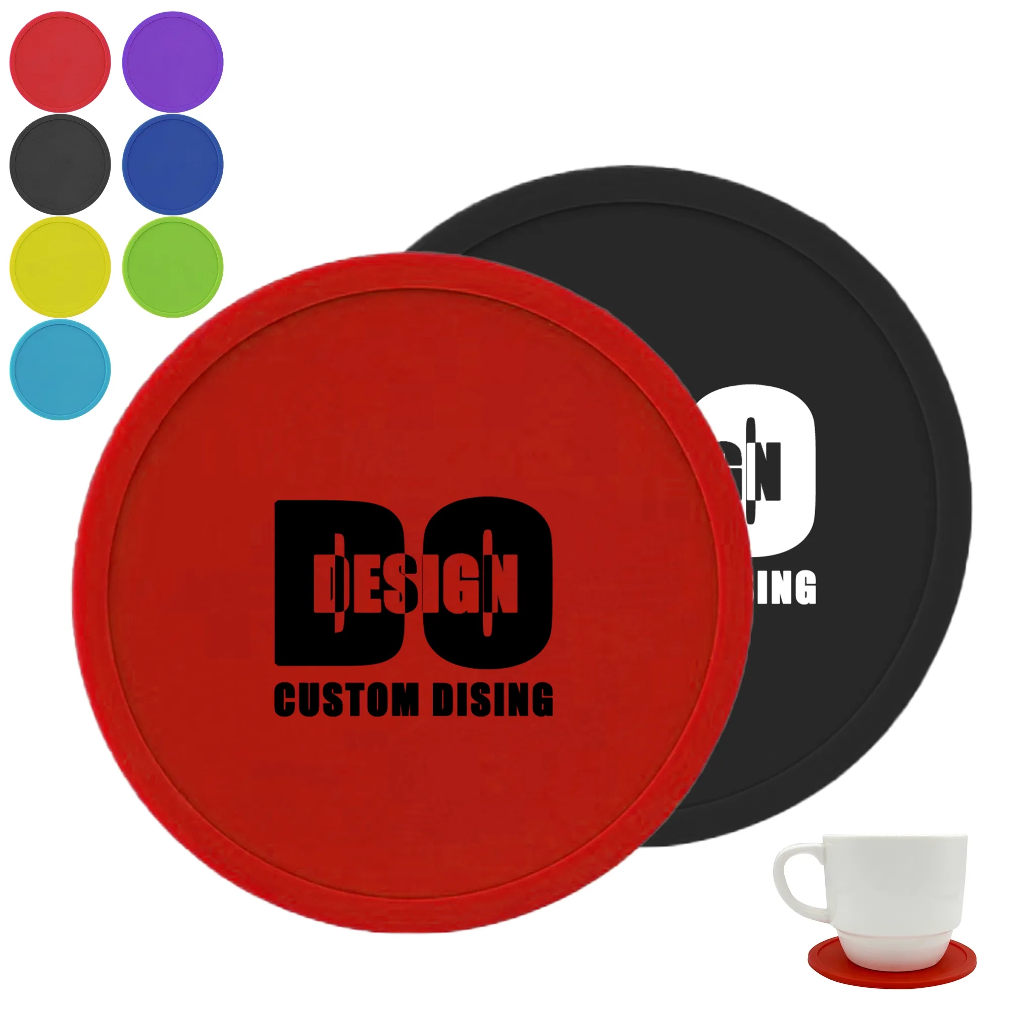 4 Inch Round Silicone Coaster MOQ 100PCS 5