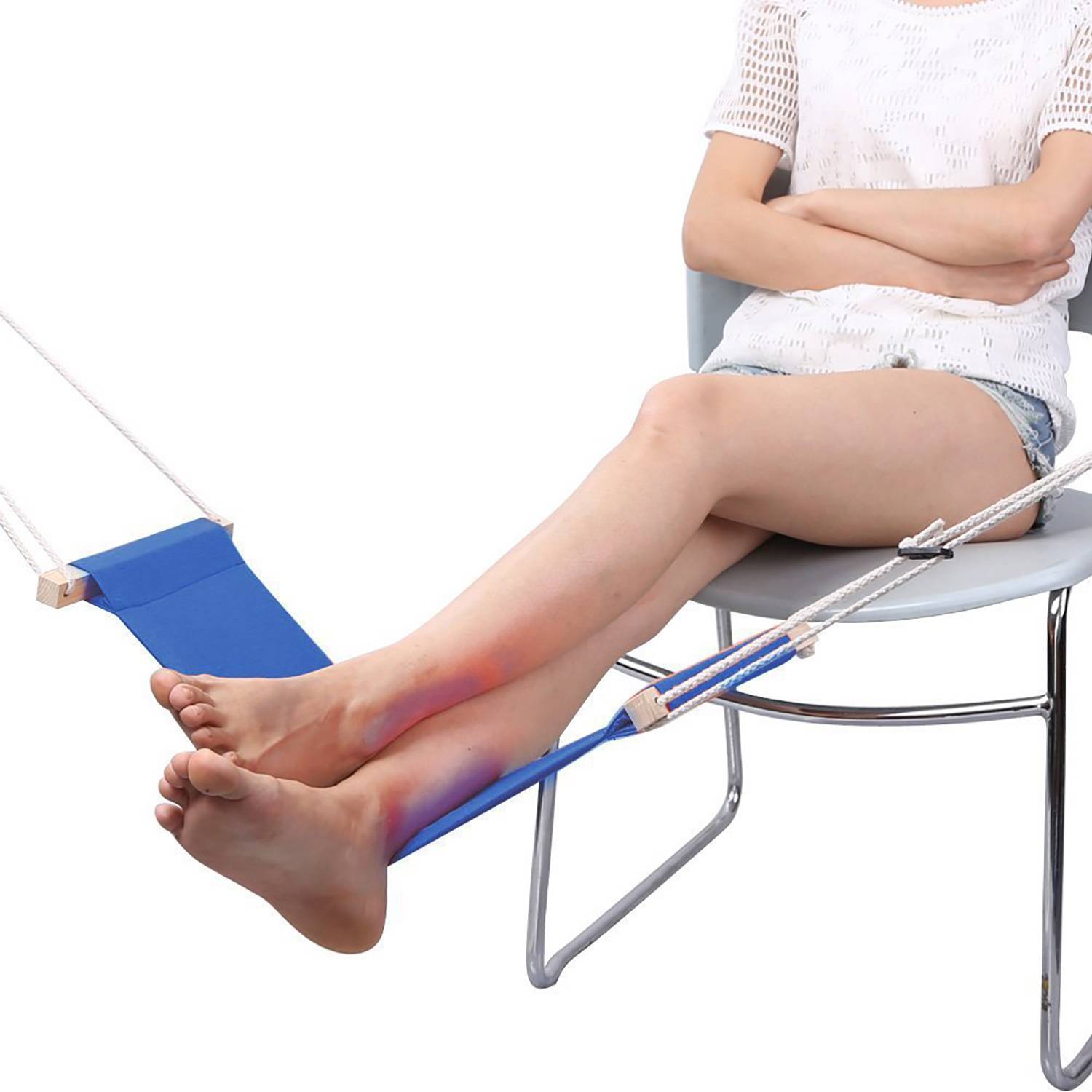 Portable Adjustable Canvas Foot Hammock 6