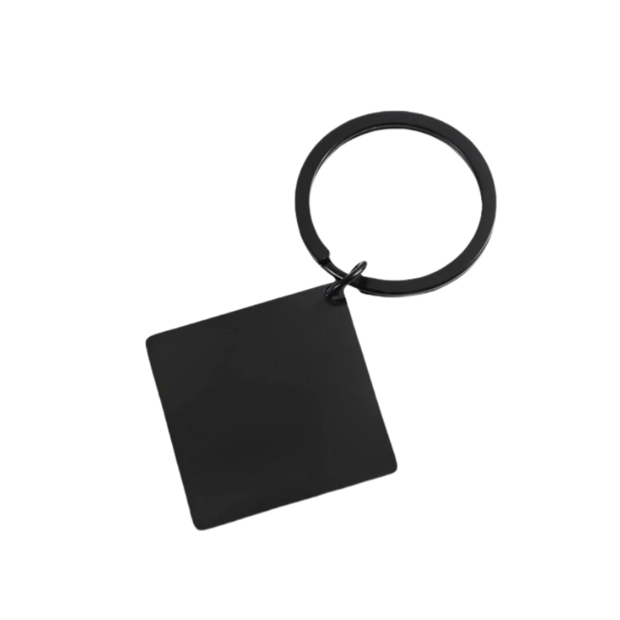 Stainless Steel Square Metal Tag Key Chains 3