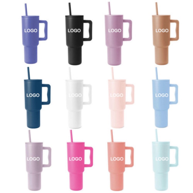 30 oz Stainless Steel Tumbler W/ Straw & Lid 12