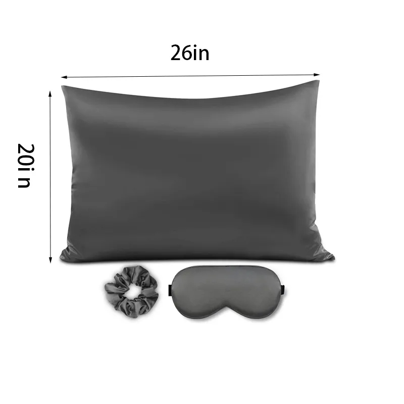 Silky Satin Pillow Covers with Hidden Zipper Set of 3 6