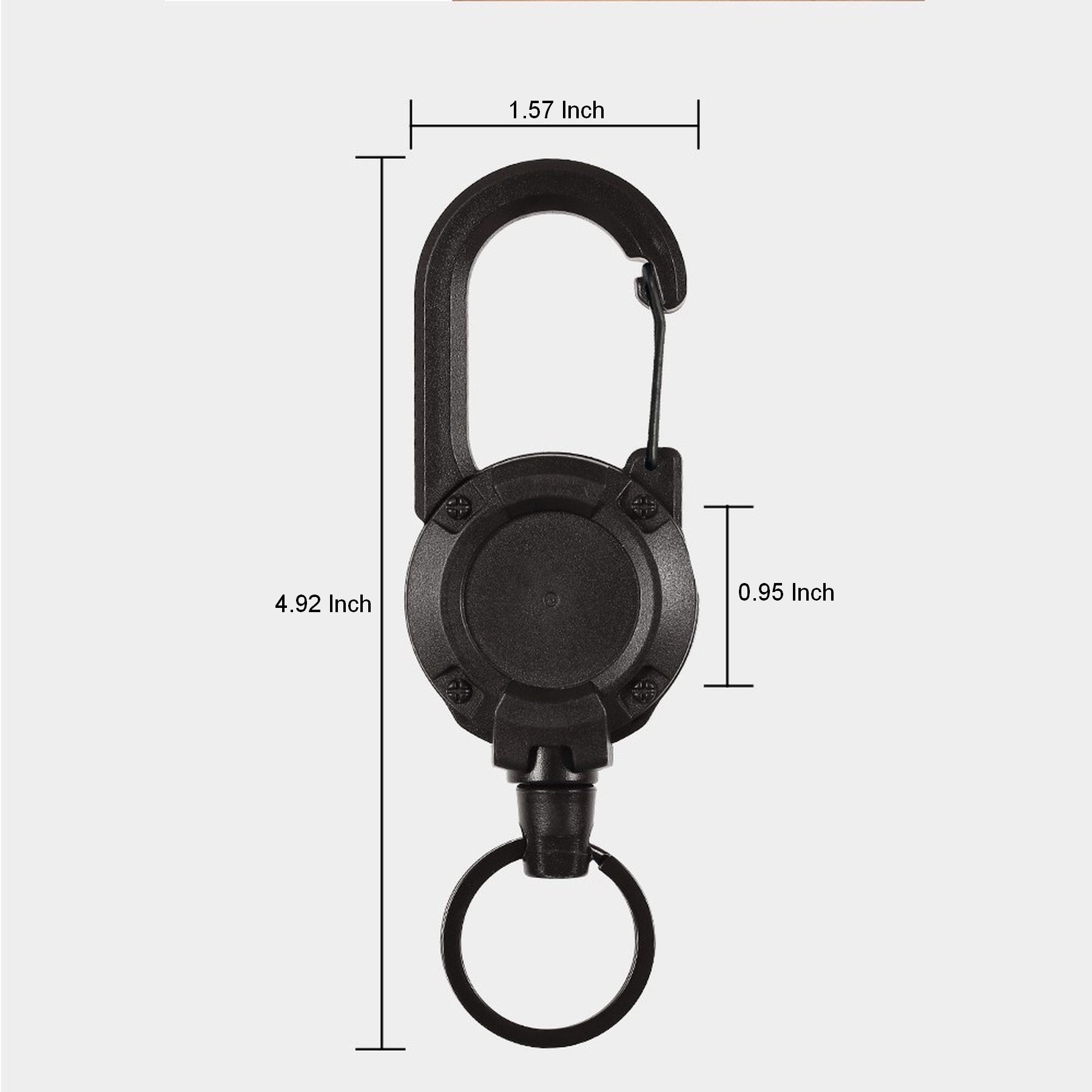 Retractable Key Chain With Steel Cable Climbing Key Ring 5