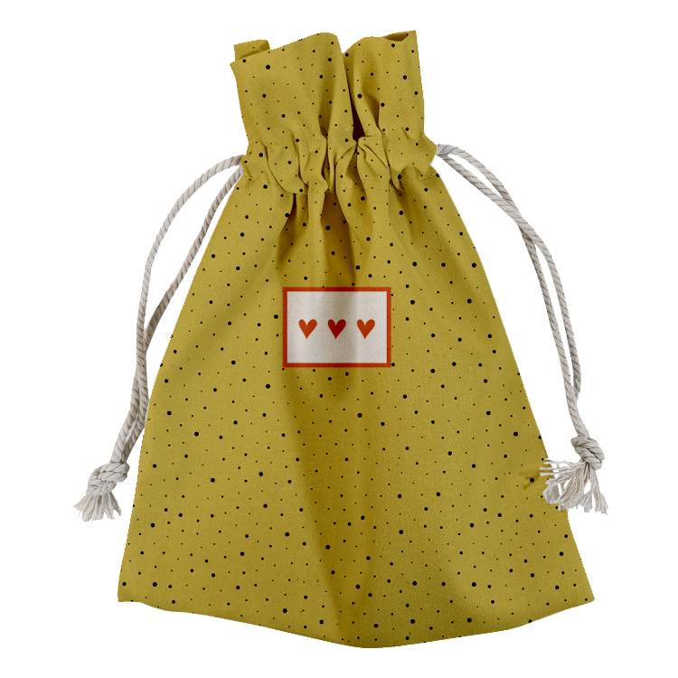 Wide Vibrant Cotton Drawstring Pouch 2