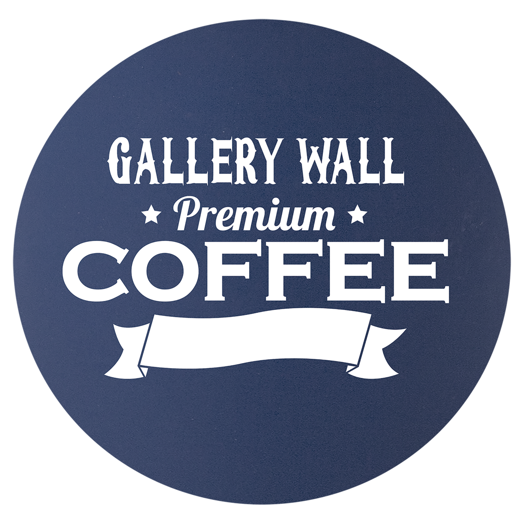 3 3/4" Round Navy Blue/White Silicone Coaster 1