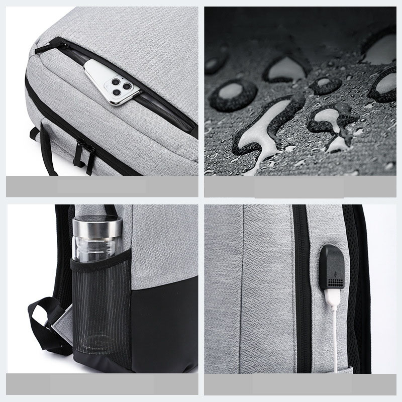Double Layer Large Capacity Computer Backpack /USB Charging Port 6