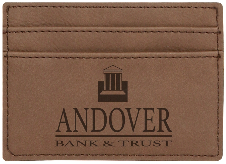Dark Brown Leatherette Wallet Clip 2