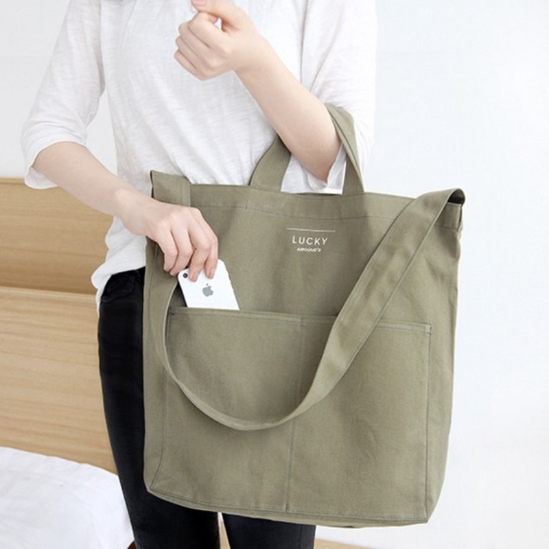 2 in 1 Cotton Canvas Tote Bag 3