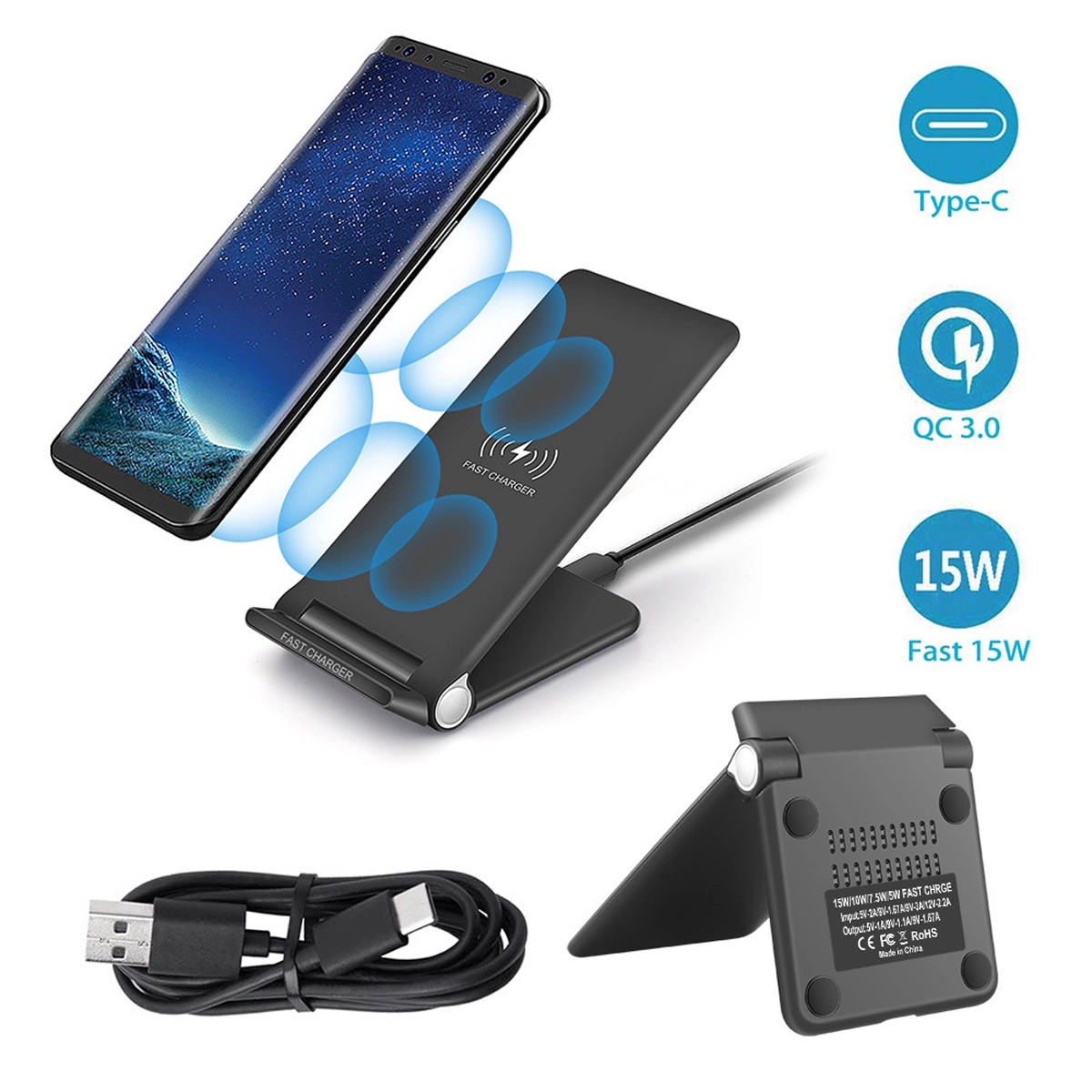 15W Folding Wireless Charger 2