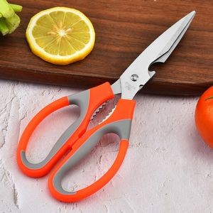 Ergonomic Black Kitchen Scissors With Walnut Cracker Handle 6